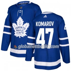 Toronto Maple Leafs Hockeydrakt Leo Komarov 47 2017-2018 Blå Adidas Authentic - Herre